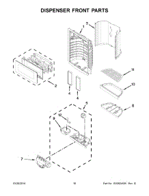 09 - Dispenser Front Parts parts for Kitchenaid Refrigerator KFIS29PBMS01 from AppliancePartsPros.com