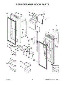 04 - Refrigerator Door Parts parts for Kitchenaid Refrigerator KFIS29PBMS02 from AppliancePartsPros.com