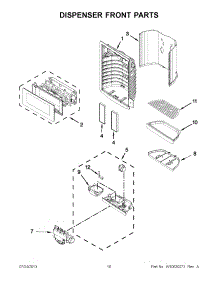 08 - Dispenser Front Parts parts for Kitchenaid Refrigerator KFIS29PBMS02 from AppliancePartsPros.com