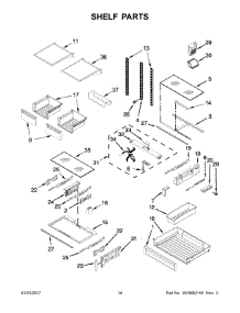 08 - Shelf Parts parts for Kitchenaid Refrigerator KFIS29PBMS03 from AppliancePartsPros.com