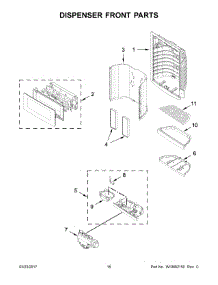 09 - Dispenser Front Parts parts for Kitchenaid Refrigerator KFIS29PBMS03 from AppliancePartsPros.com