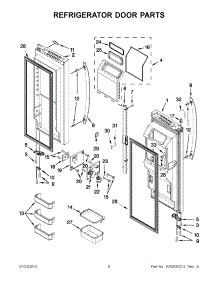 04 - Refrigerator Door Parts parts for Kitchenaid Refrigerator KFIV29PCMS02 from AppliancePartsPros.com