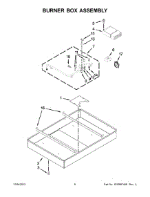 04 - Burner Box Assembly parts for Kitchenaid Cooktop KGCD807XBL02 from AppliancePartsPros.com