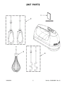 02 - Unit Parts parts for Kitchenaid Hand Mixer KHM7212QCL0 from AppliancePartsPros.com