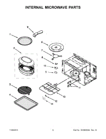 05 - Internal Microwave Parts parts for Kitchenaid Wall Oven KOCE500EBS02 from AppliancePartsPros.com