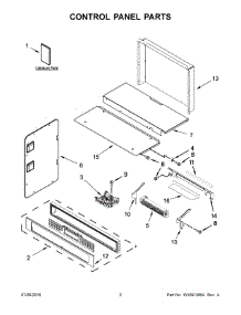 02 - Control Panel Parts parts for Kitchenaid Wall Oven KOCE507EBL05 from AppliancePartsPros.com