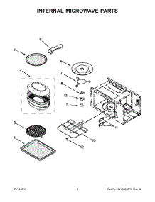 05 - Internal Microwave Parts parts for Kitchenaid Microwave KOCE507EWH02 from AppliancePartsPros.com