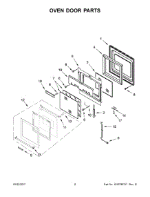 05 - Oven Door Parts parts for Kitchenaid Wall Oven KODC304EWH00 from AppliancePartsPros.com