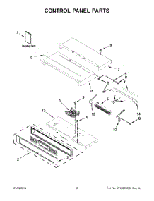 02 - Control Panel Parts parts for Kitchenaid Oven KODE507EBL01 from AppliancePartsPros.com