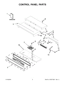 02 - Control Panel Parts parts for Kitchenaid Oven KODT107ESS00 from AppliancePartsPros.com