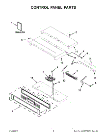02 - Control Panel Parts parts for Kitchenaid Oven KOST100ESS00 from AppliancePartsPros.com