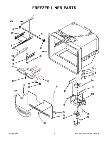 03 - Freezer Liner Parts parts for Kitchenaid Refrigerator KRBL109ESS00 from AppliancePartsPros.com