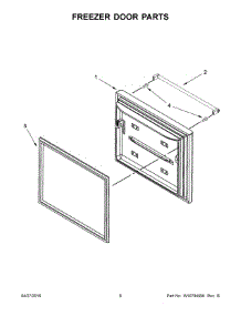 04 - Freezer Door Parts parts for Kitchenaid Refrigerator KRBL109ESS00 from AppliancePartsPros.com