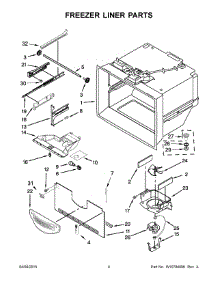 03 - Freezer Liner Parts parts for Kitchenaid Refrigerator KRBR102ESS00 from AppliancePartsPros.com