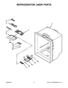 05 - Refrigerator Liner Parts parts for Kitchenaid Refrigerator KRBR102ESS00 from AppliancePartsPros.com