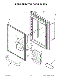 06 - Refrigerator Door Parts parts for Kitchenaid Refrigerator KRBR102ESS00 from AppliancePartsPros.com