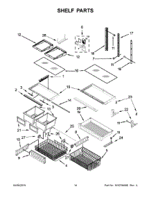 08 - Shelf Parts parts for Kitchenaid Refrigerator KRBR102ESS00 from AppliancePartsPros.com