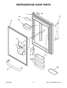 06 - Refrigerator Door Parts parts for Kitchenaid Refrigerator KRBR109ESS00 from AppliancePartsPros.com
