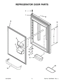 05 - Refrigerator Door Parts parts for Kitchenaid Refrigerator KRBX102EBL00 from AppliancePartsPros.com