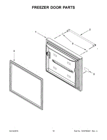 06 - Freezer Door Parts parts for Kitchenaid Refrigerator KRBX102EBL00 from AppliancePartsPros.com