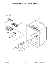 03 - Refrigerator Liner Parts parts for Kitchenaid Refrigerator KRBX102EWH00 from AppliancePartsPros.com