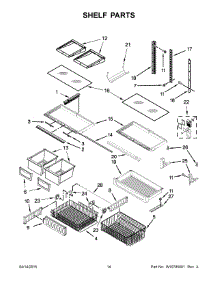 08 - Shelf Parts parts for Kitchenaid Refrigerator KRBX102EWH00 from AppliancePartsPros.com