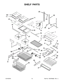 08 - Shelf Parts parts for Kitchenaid Refrigerator KRFC300EBL00 from AppliancePartsPros.com