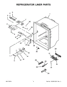 03 - Refrigerator Liner Parts parts for Kitchenaid Refrigerator KRFC300EBL01 from AppliancePartsPros.com