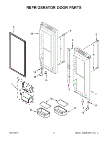 05 - Refrigerator Door Parts parts for Kitchenaid Refrigerator KRFC300EBL01 from AppliancePartsPros.com