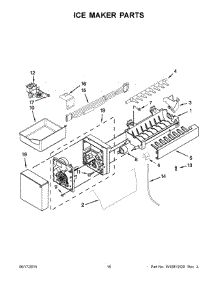 09 - Ice Maker Parts parts for Kitchenaid Refrigerator KRFC300EBL01 from AppliancePartsPros.com
