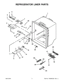 03 - Refrigerator Liner Parts parts for Kitchenaid Refrigerator KRFC300ESS01 from AppliancePartsPros.com