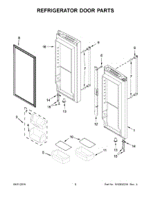 05 - Refrigerator Door Parts parts for Kitchenaid Refrigerator KRFC300ESS01 from AppliancePartsPros.com