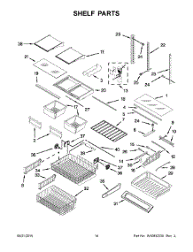08 - Shelf Parts parts for Kitchenaid Refrigerator KRFC300ESS01 from AppliancePartsPros.com