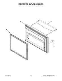 06 - Freezer Door Parts parts for Kitchenaid Refrigerator KRFC300EWH01 from AppliancePartsPros.com