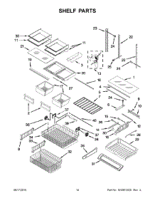 08 - Shelf Parts parts for Kitchenaid Refrigerator KRFC300EWH01 from AppliancePartsPros.com