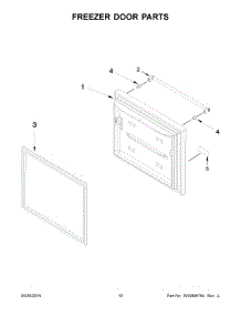 06 - Freezer Door Parts parts for Kitchenaid Refrigerator KRFC302EBS00 from AppliancePartsPros.com