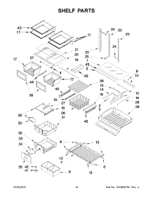 08 - Shelf Parts parts for Kitchenaid Refrigerator KRFC302EBS00 from AppliancePartsPros.com
