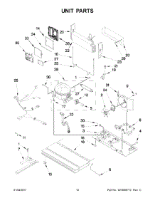 07 - Unit Parts parts for Kitchenaid Refrigerator KRFC302EPA00 from AppliancePartsPros.com