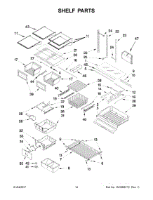 08 - Shelf Parts parts for Kitchenaid Refrigerator KRFC302EPA00 from AppliancePartsPros.com