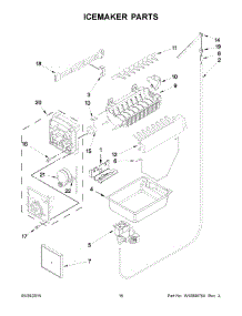 09 - Icemaker Parts parts for Kitchenaid Refrigerator KRFC302ESS00 from AppliancePartsPros.com