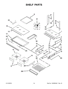 08 - Shelf Parts parts for Kitchenaid Refrigerator KRFC400ESS01 from AppliancePartsPros.com