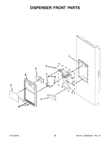 09 - Dispenser Front Parts parts for Kitchenaid Refrigerator KRFC400ESS01 from AppliancePartsPros.com