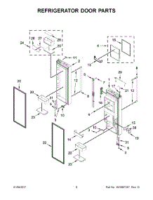 05 - Refrigerator Door Parts parts for Kitchenaid Refrigerator KRFC604FSS00 from AppliancePartsPros.com