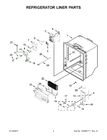 03 - Refrigerator Liner Parts parts for Kitchenaid Refrigerator KRFC704FBS00 from AppliancePartsPros.com