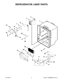 03 - Refrigerator Liner Parts parts for Kitchenaid Refrigerator KRFC704FPS00 from AppliancePartsPros.com