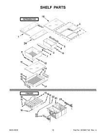 07 - Shelf Parts parts for Kitchenaid Refrigerator KRFF300EBS00 from AppliancePartsPros.com