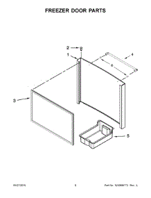 05 - Freezer Door Parts parts for Kitchenaid Refrigerator KRFF300ESS00 from AppliancePartsPros.com