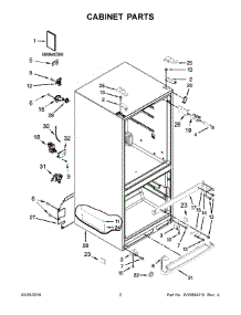 02 - Cabinet Parts parts for Kitchenaid Refrigerator KRFF300ESS01 from AppliancePartsPros.com