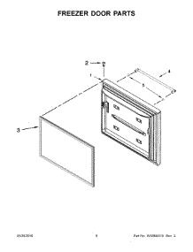 05 - Freezer Door Parts parts for Kitchenaid Refrigerator KRFF300ESS01 from AppliancePartsPros.com