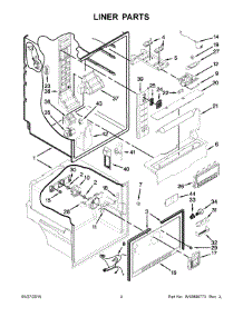 03 - Liner Parts parts for Kitchenaid Refrigerator KRFF300EWH00 from AppliancePartsPros.com